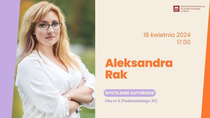 Aleksandra Rak – spotkanie autorskie
