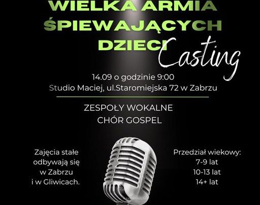 Wielka Armia Śpiewających Dzieci – casting